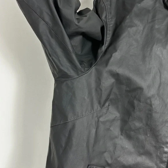 MO851 Canada Black Hooded Rain Jacket Womens Size 8 Style VCP9724 Full Zip Coat - Picture 14 of 16